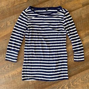 Premise Studio size medium blue & white horizontal-striped shirt